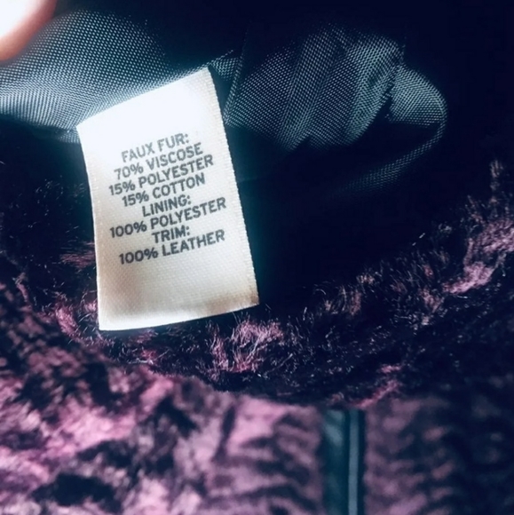 Trouve Womens Faux Fur Jacket W/ Leather trim - Picture 3 of 3